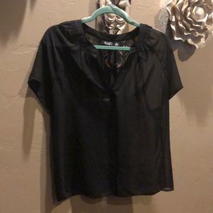 New! A.N.A black sheer blouse
